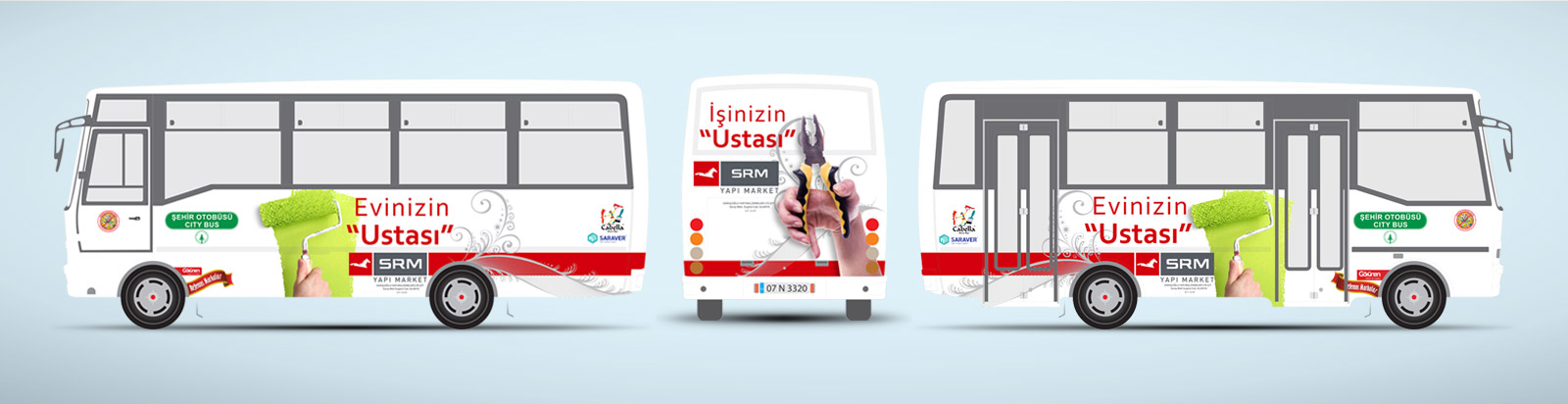 Nalbur Tanıtımı Halk Otobüsü Reklamı - SRM Yapı Marke