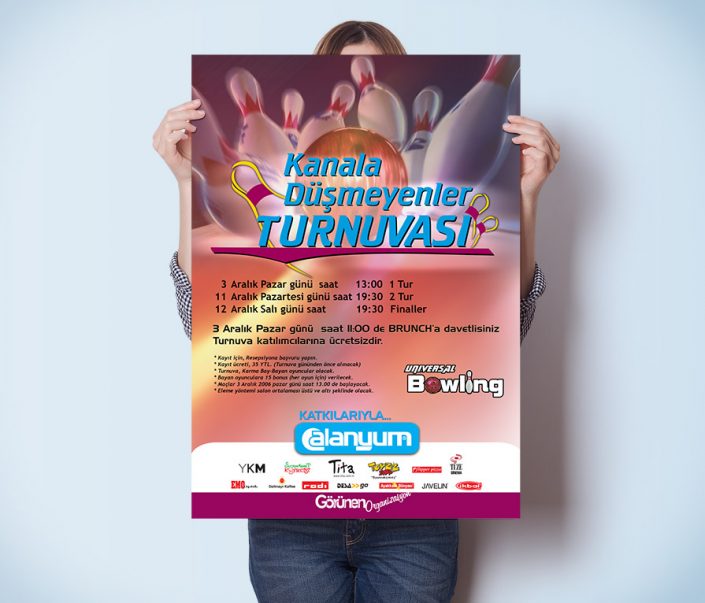 Turnuva Afişi Tasarımı - Poster - Universal Bowling