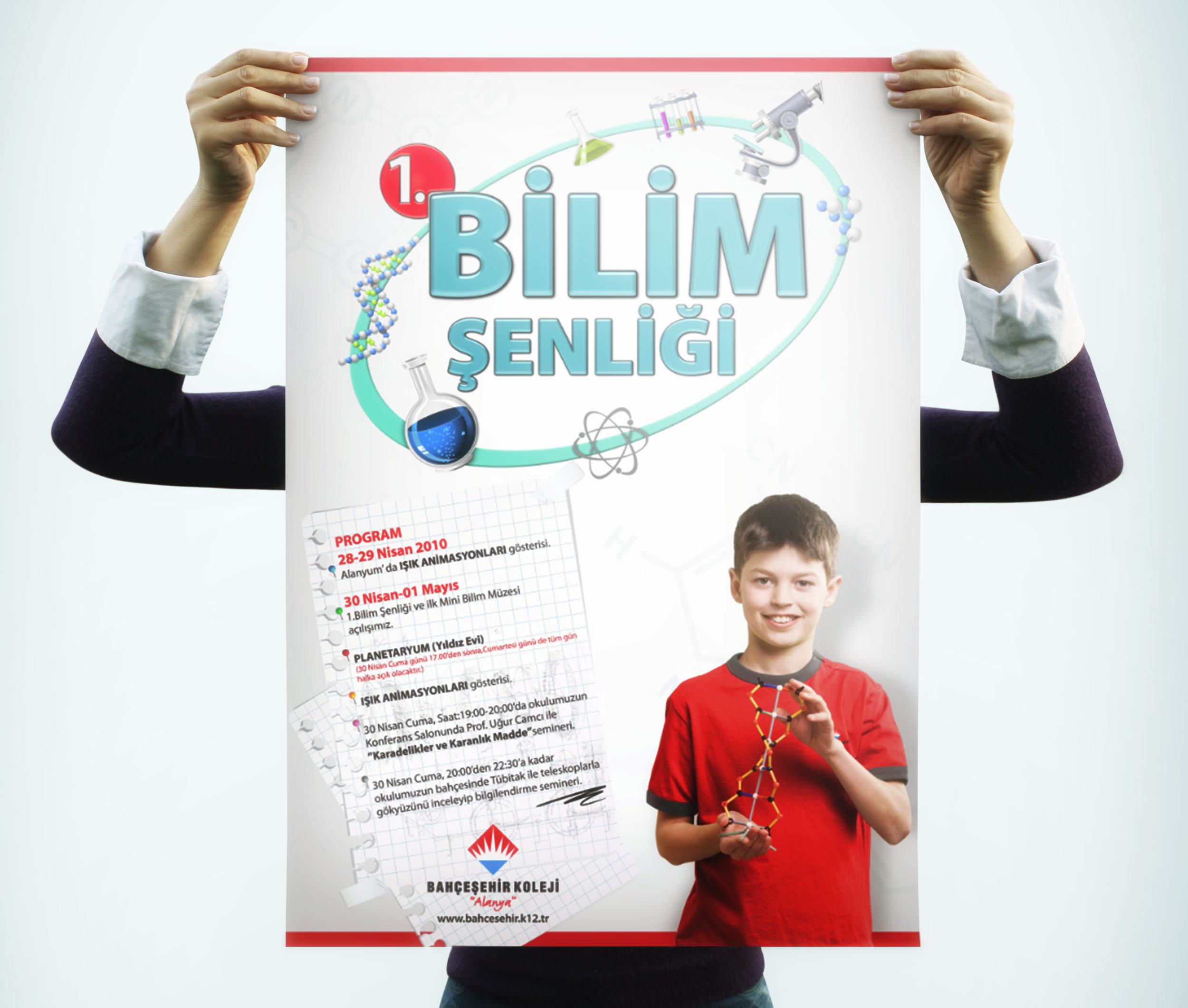Bilim Şenliği Tematik Poster Tasarımı - Bahçeşehir Koleji