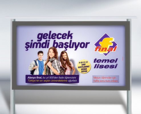 Lise Billboard Tasarımı - Final Özel Temel Lisesi - Açıkhava Reklamları