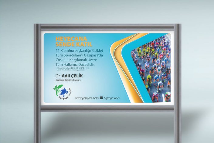 Coşkulu Karşılama Davet Mesajı Afişi - Gazipaşa Belediyesi Dr. Adil Çelik