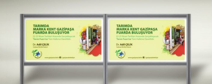Tarım Fuarına Davet Mesajı Afişi - Gazipaşa Belediyesi Dr. Adil Çelik