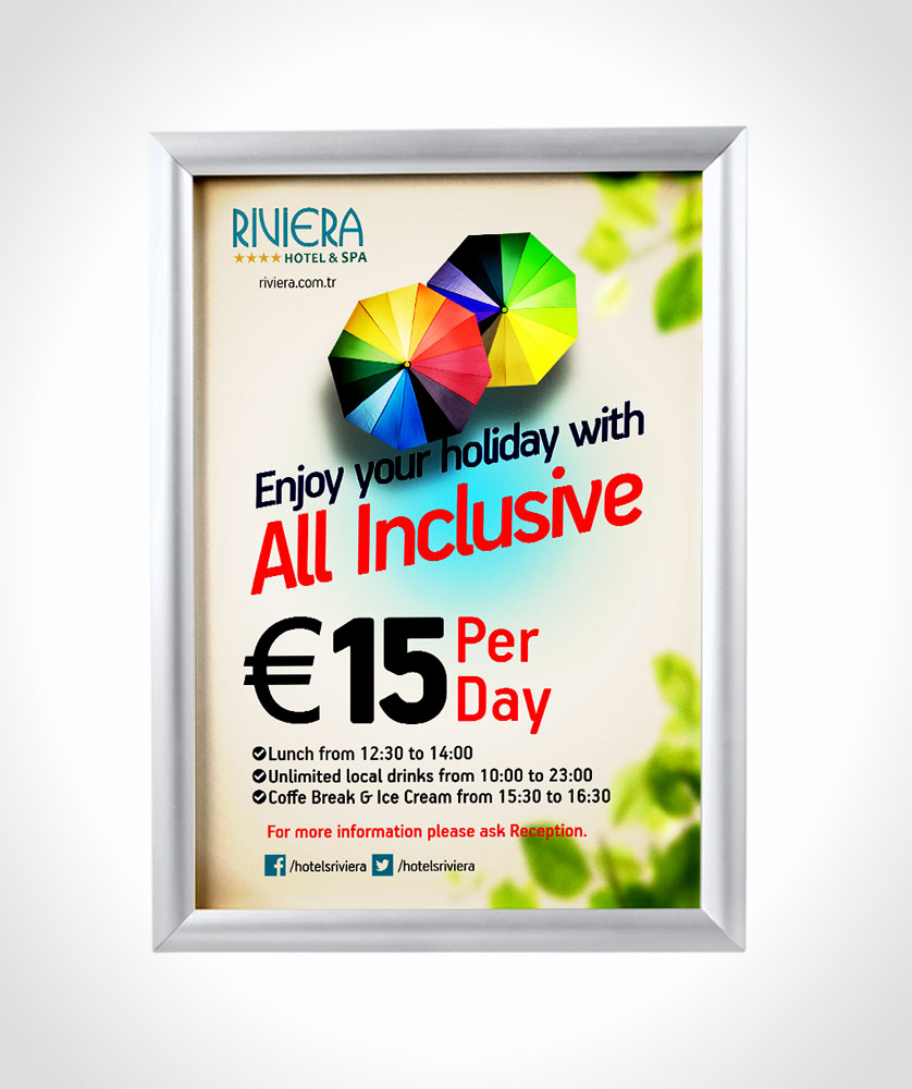 All inclusive flyer & poster - Broşür Dağıtım Standı - Display Tanıtım Sistemleri
