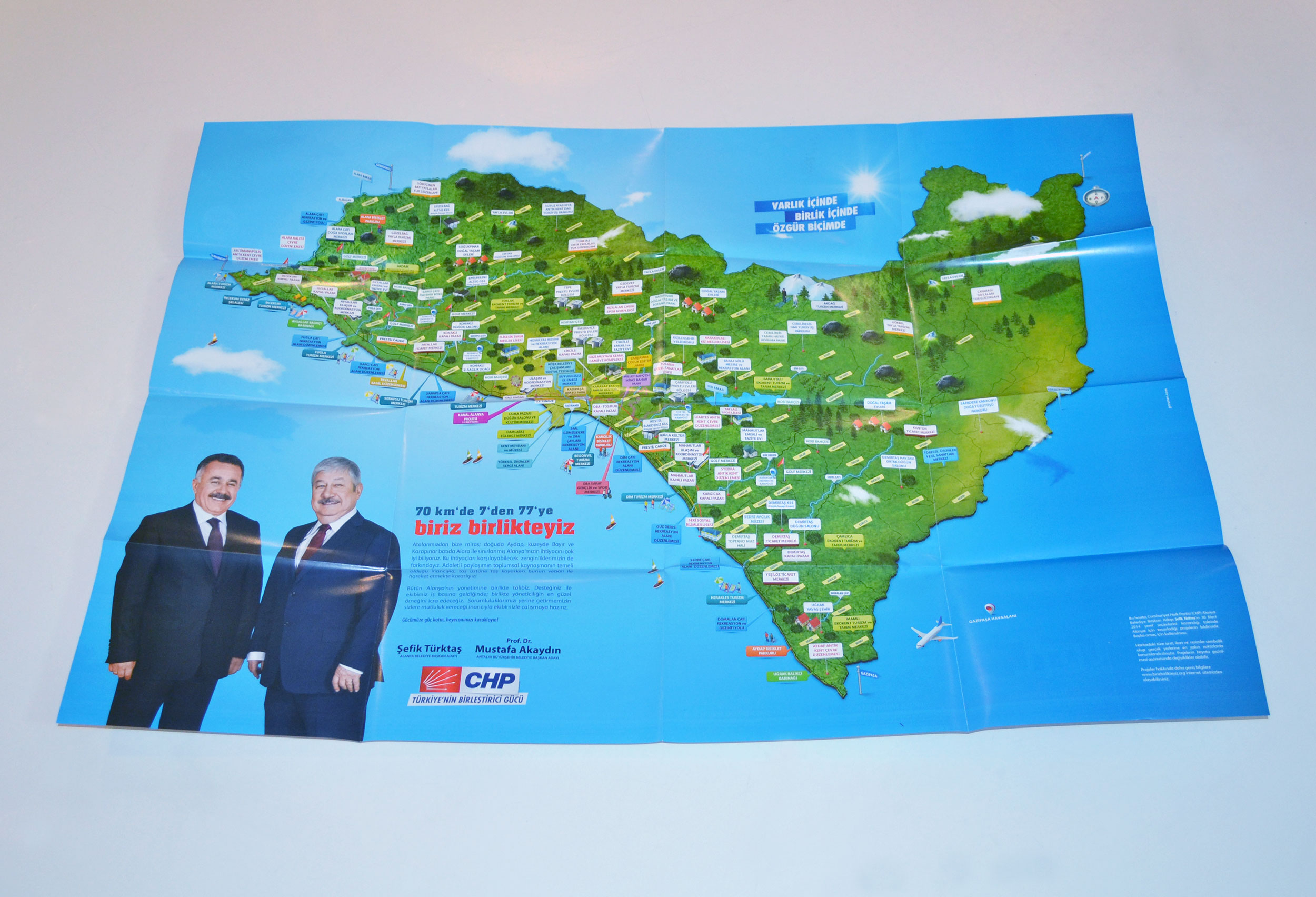 Proje Haritası - Yerel Seçim Kampanyası - CHP | Cumhuriyet Halk Partisi Alanya Belediye Başkan Adayı Şefik Türktaş