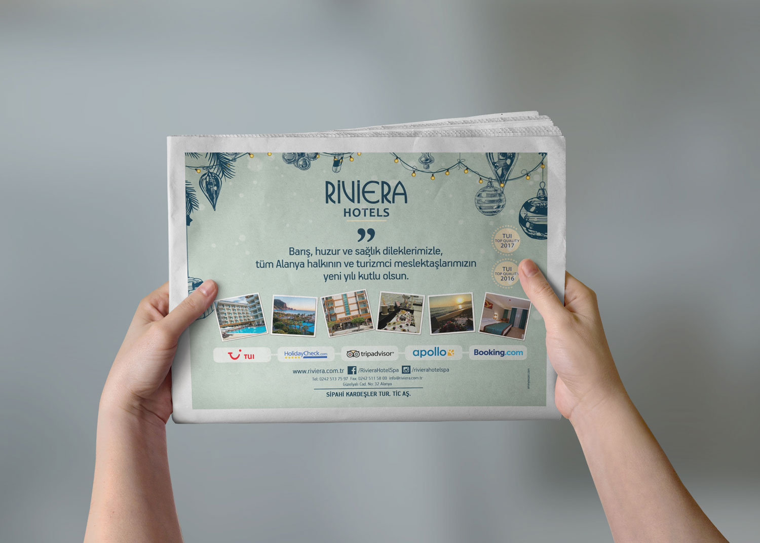 Yarım Sayfa Gazete Reklamı - Riviera Hotel Hotels Spa